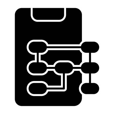 sitemap 'in katı tasarım simgesi