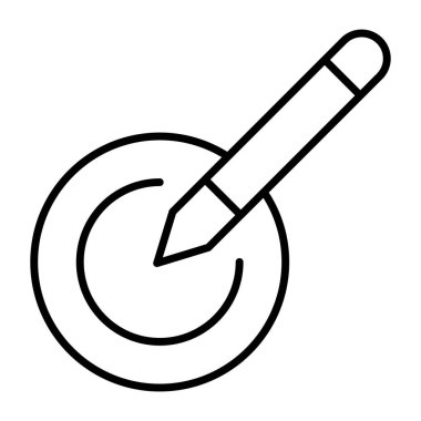 Çizim çemberinin düzenlenebilir tasarım simgesi