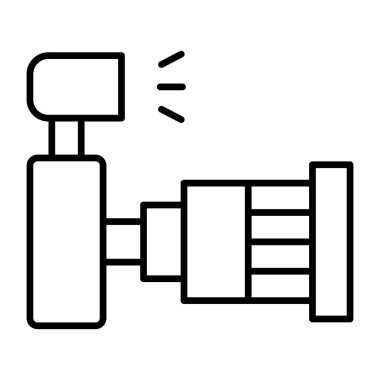 Projektör ışığının doğrusal tasarım simgesi
