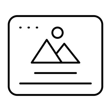 Web manzarasının düzenlenebilir tasarım simgesi