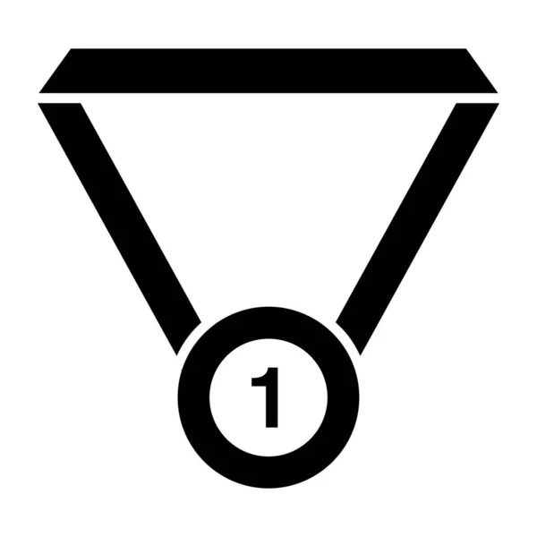 1St Position Medal Icon Editable Vector — Stock Vector