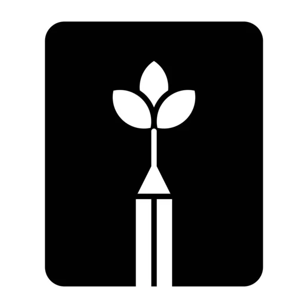 Eine Einzigartige Design Ikone Für Öko Inhalte — Stockvektor