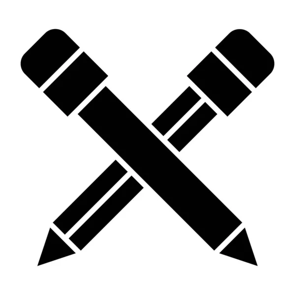 Ein Schreibwerkzeug Solides Design Der Bleistifte — Stockvektor