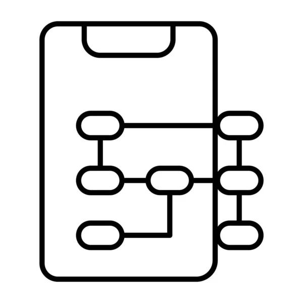 Lineare Design Ikone Der Sitemap — Stockvektor