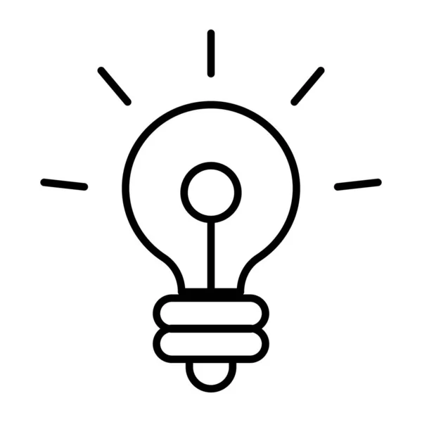 創造的なアイデアの概念を示す発光電球 — ストックベクタ