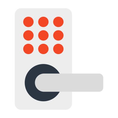 Yaratıcı tasarımda kapı kolu kilidi simgesi