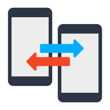 Mobil veri transferi için mükemmel bir tasarım simgesi