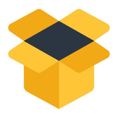 Açık karton bir düz tasarım simgesi