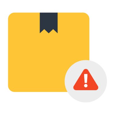 Paket hatasının düz tasarım simgesi