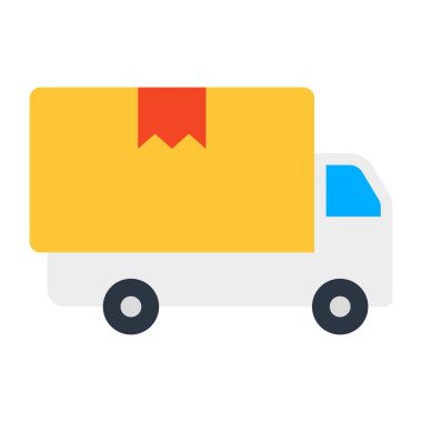 Kargo aracının modern tasarım simgesi