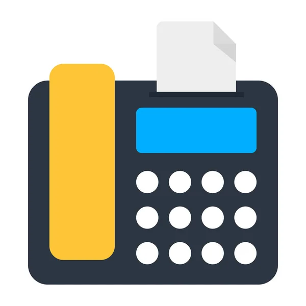 Fax Machine Icon Flat Design Telefax — Stock Vector