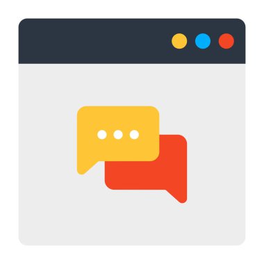 Çevrimiçi sohbet için düzenlenebilir tasarım simgesi