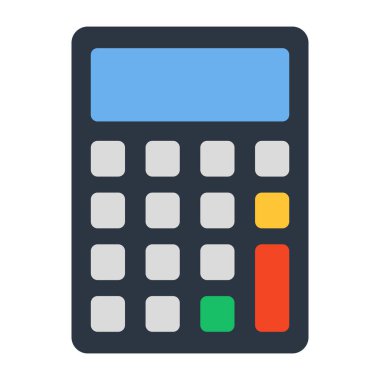 Matematiksel bir ikon, hesap makinesinin trend tasarımı