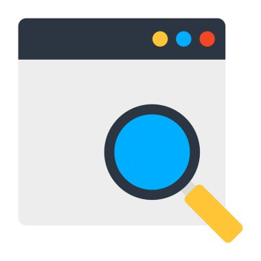 Web sayfasında büyüteç, arama web sitesinin simgesi