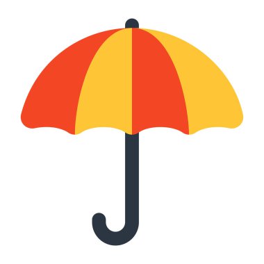 Sunshade koruma simgesi, düz şemsiye tasarımı