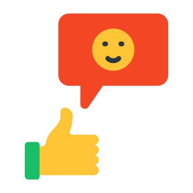 Müşteri tepkilerinin yaratıcı tasarım simgesi