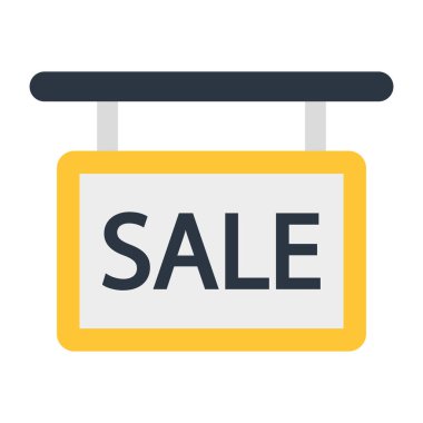 Asılı satış tahtasının düzenlenebilir tasarım simgesi