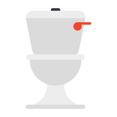 Tuvalet klozeti simgesi düz dizayn, klozet vektörü