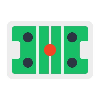 Futbol sahasının mükemmel tasarım simgesi.