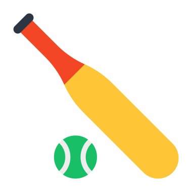 Kriket kavramını simgeleyen top taşıyan yarasa