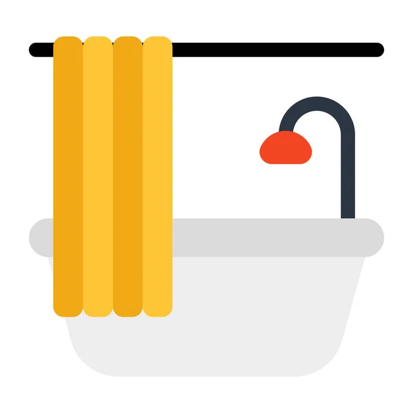 Icon Design Bathtub — Stock Vector