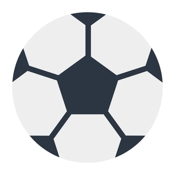 Плоский Дизайн Иконка Шар Футбол — стоковый вектор