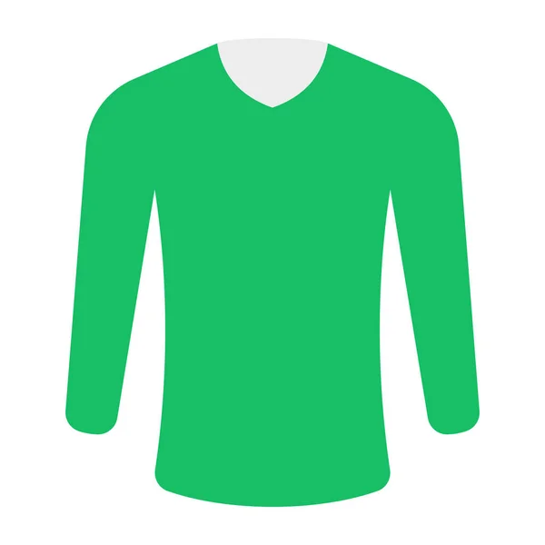 Menswear Full Sleeve Shirt Flat Design Icon Sports Shirt — Stockový vektor