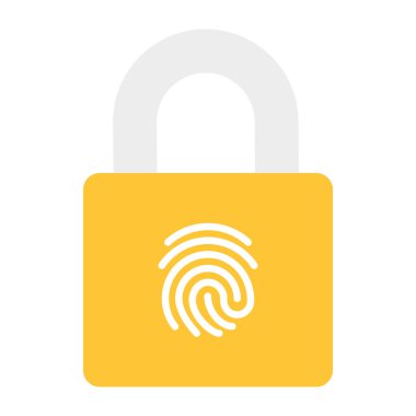 Parmak izi kilidinin modern tasarım simgesi