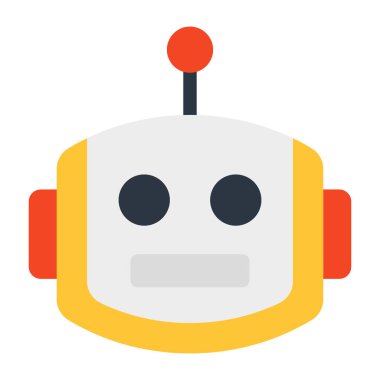 Robotun bir simge tasarımı, düzenlenebilir vektör