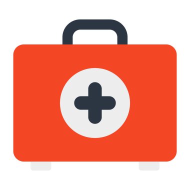 İlk yardım çantasının mükemmel bir tasarım simgesi