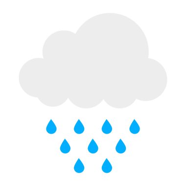 Bulut ve yağmur damlaları, yağmur bulutlarının simgesi