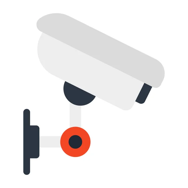Eine Ikone Der Straßenüberwachung Flaches Design Der Cctv Kamera — Stockvektor