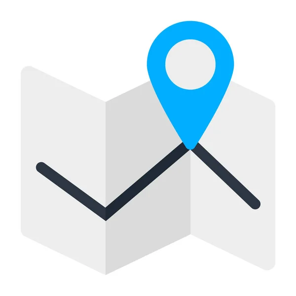 Icono Diseño Editable Del Mapa — Vector de stock