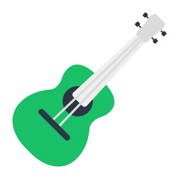 Music Equipment Icon Flat Design Guitar — Stock Vector