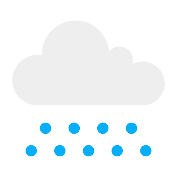 Wolke Mit Regentropfen Symbol Des Niederschlags — Stockvektor