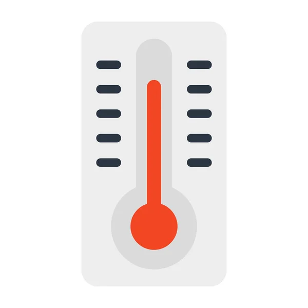 Значок Индикатора Температуры Плоская Конструкция Термометра — стоковый вектор
