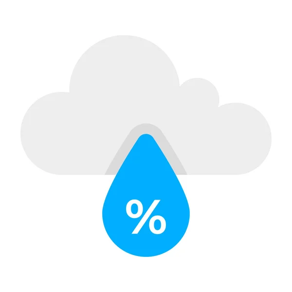 Water Droplet Cloud Icon Cloud Humidity — Stock Vector