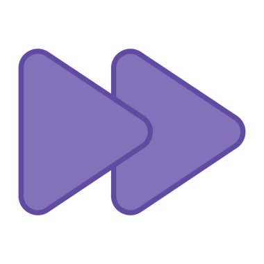 İleri sarma düğmesinin düz tasarım simgesi