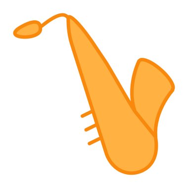 Saksafonun modaya uygun bir vektör tasarımı