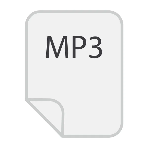 Ένα Εικονίδιο Σχεδιασμού Του Αρχείου Mp3 — Διανυσματικό Αρχείο