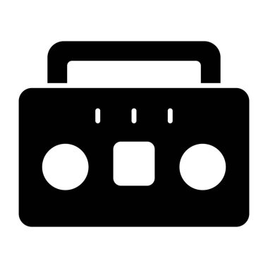 Katı bir boombox tasarım simgesi
