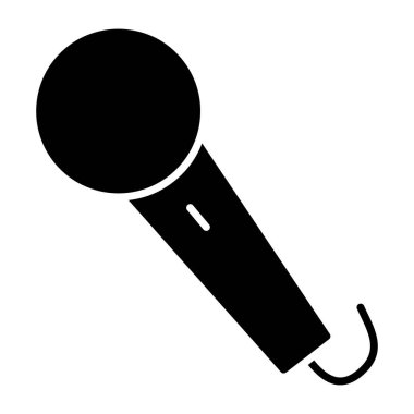 Şarkı söyleyen mikrofonun moda tasarım simgesi