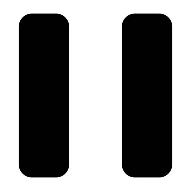 Duraklat düğmesinin katı tasarım simgesi