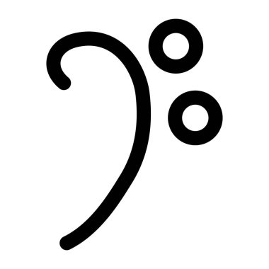 Bir müzik notası, melodi vektörü simgesi tasarımı