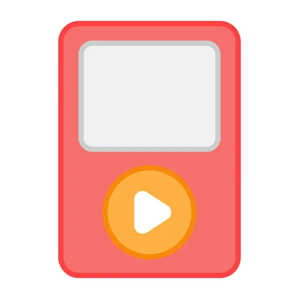 Icono Diseño Plano Del Reproductor Mp3 — Vector de stock