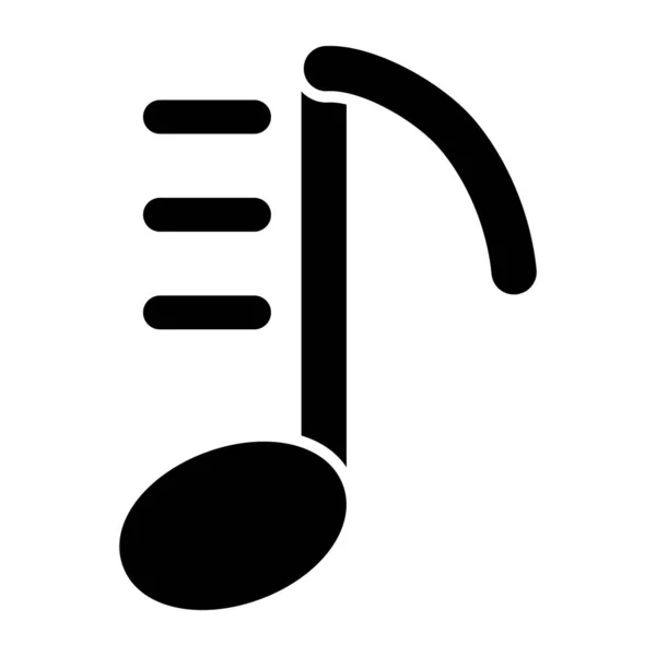 Icono Diseño Nota Musical — Vector de stock