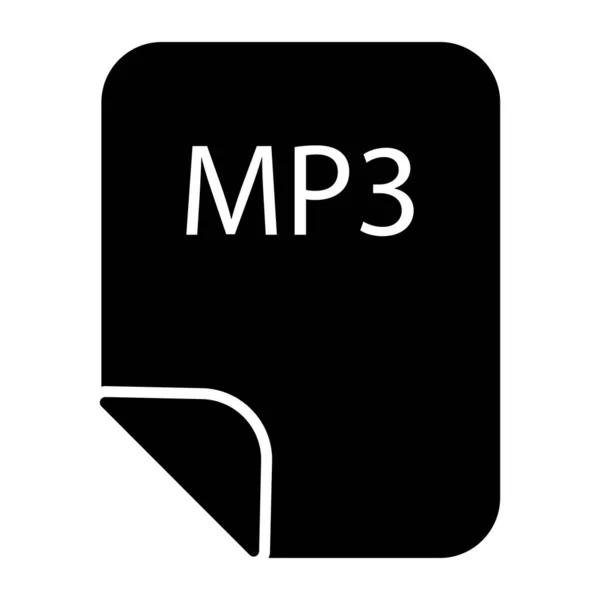 Icono Diseño Archivo Mp3 — Vector de stock