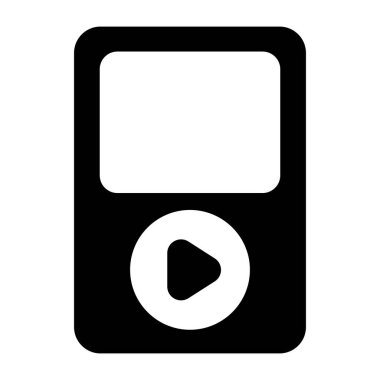 MP3 oynatıcısının katı tasarım simgesi
