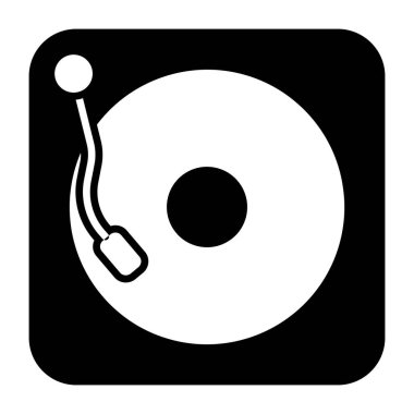 Müzik çalar simgesi, vinil oynatıcının katı tasarımı