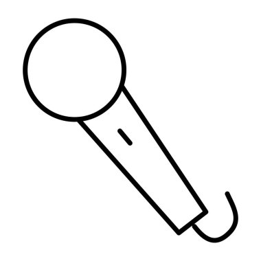 Şarkı söyleyen mikrofonun moda tasarım simgesi